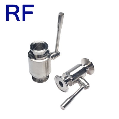 RF New Type 2PC Ball Valve Sanitary Stainless Steel 304/316L Clamp or Threaded Manual Direct 2 Way Ball Valve For Wine