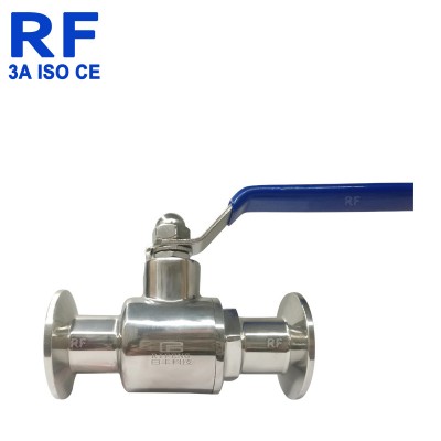 RF Sanitary Stainless Steel Two-Piece Direct Way Ball Valve