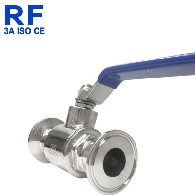 RF Sanitary Stainless Steel 2 Way Quick-Installed Food Grade Manual Straight Way Ball Valve