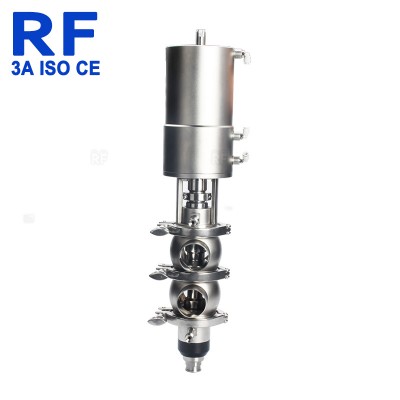 RF Pneumatic Double Seat Mix Proof Valve with Welding Ends